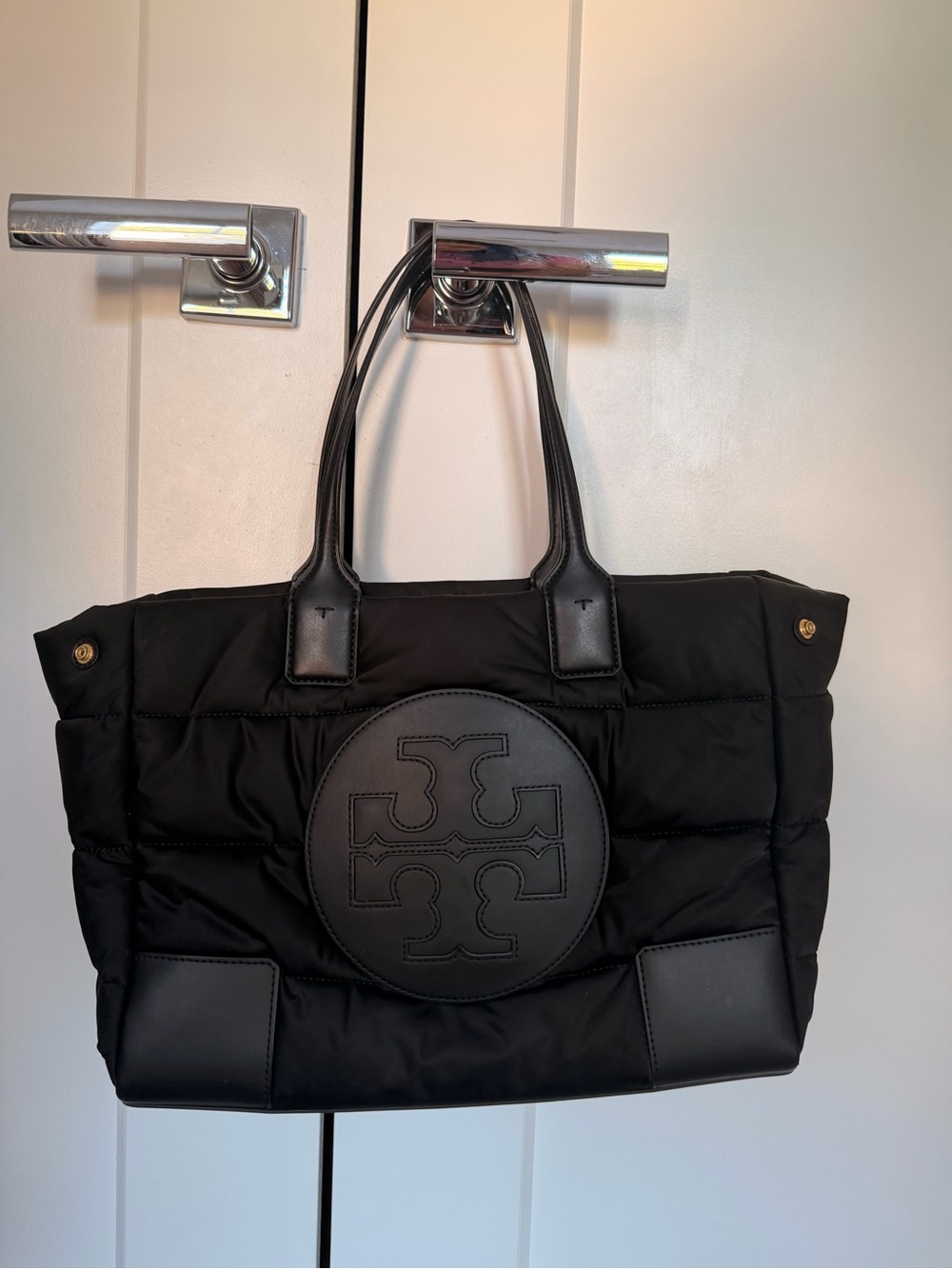 Tory Burch Black PUFFER Small Tote